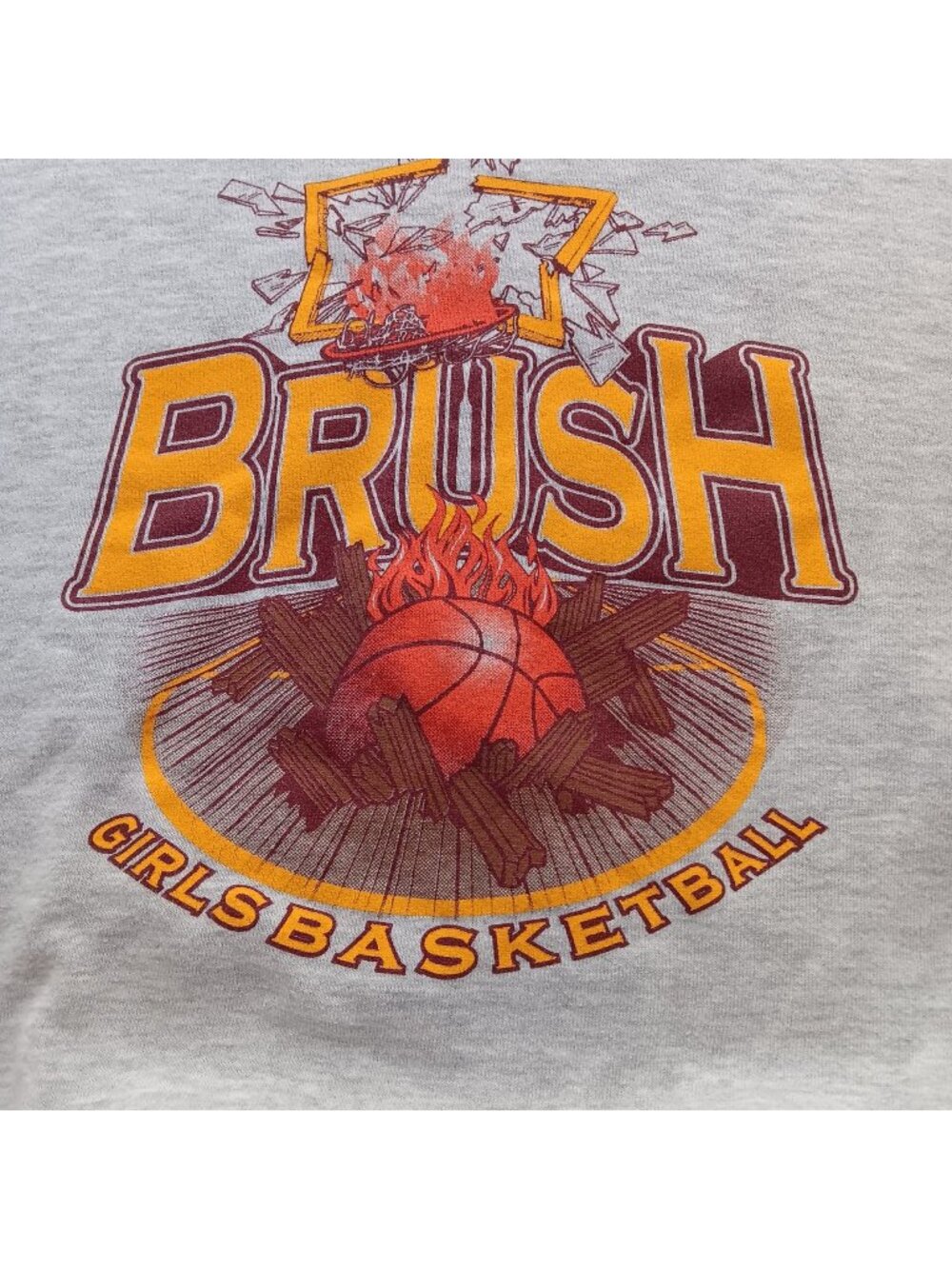 Large Vintage Sweatshirt Brush Colorado Girls Basketball Russell 1990's Crewneck